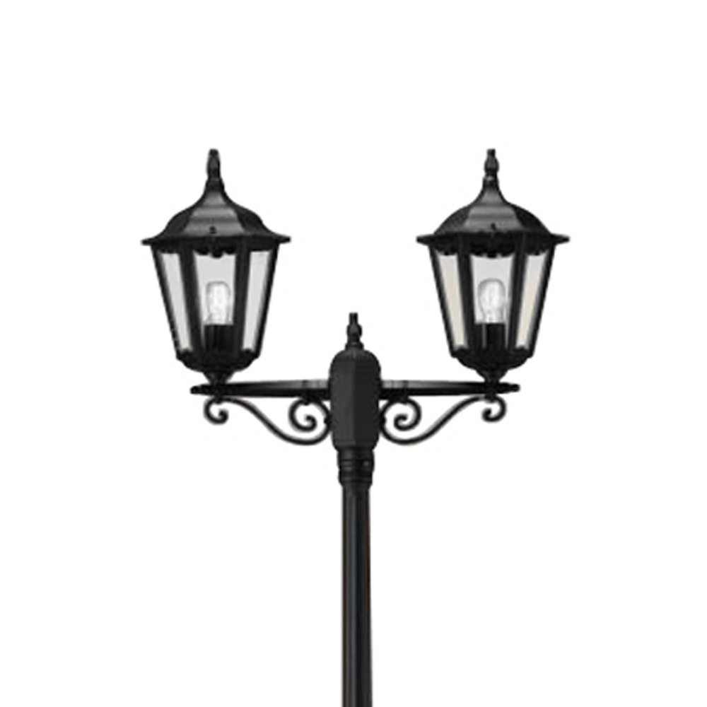 Klassieke buitenlantaarn Firenze 2-lichts zwart KonstSmide 7318307234756