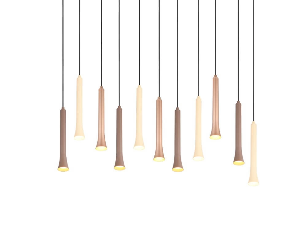 Multi pendel hanglamp Fiato 115x34cm Trio 4017807616705