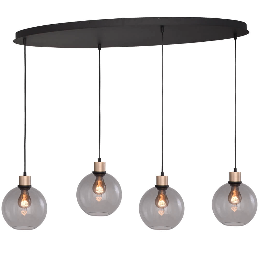 Hanglamp ovaal Lazise Oval 4x Ø 20cm goud