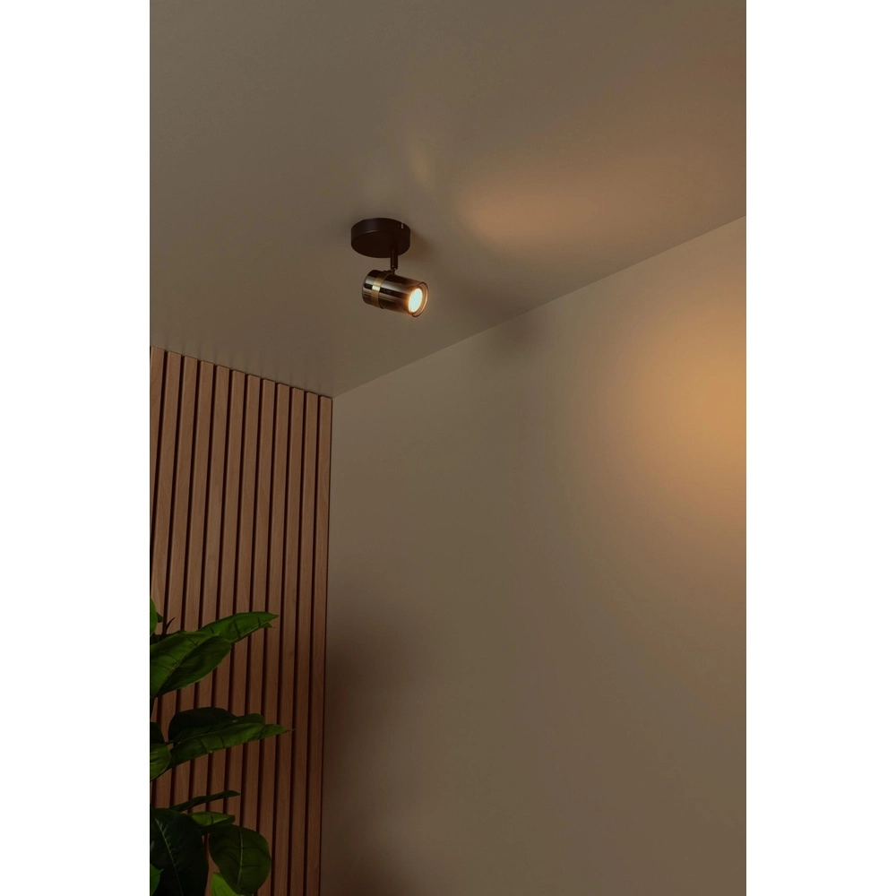Plafondspot Upton enkel zwart Lucide 5411212570017