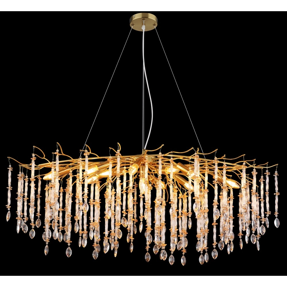 Hanglamp Gloria 120cm goud Globo 9007371566990