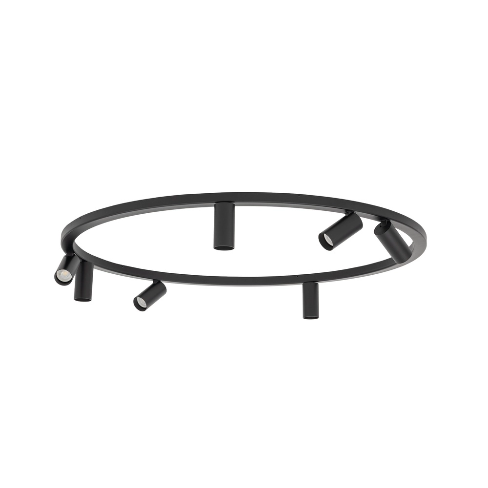 Cirkel opbouwspots Fourty 7x GU10 - zwart Lyora 5903139119443