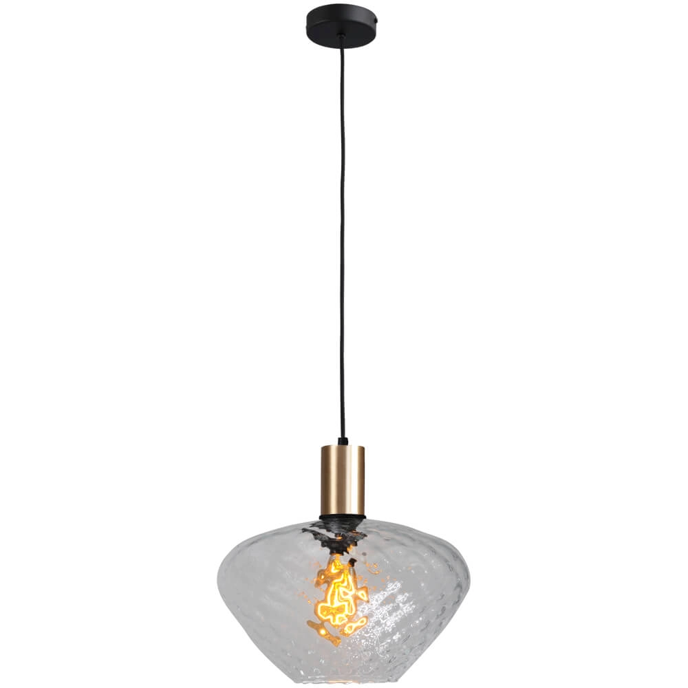 Hanglamp goud Porto met Blossom clear glas - Ø 30cm Masterlight 8718121269191