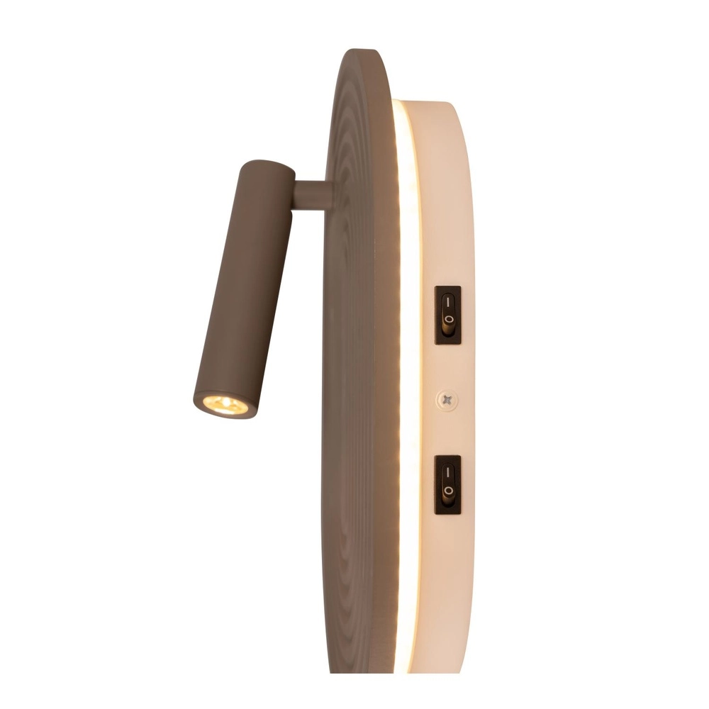 Design wandlamp Carmino taupe Lucide 5411212771582