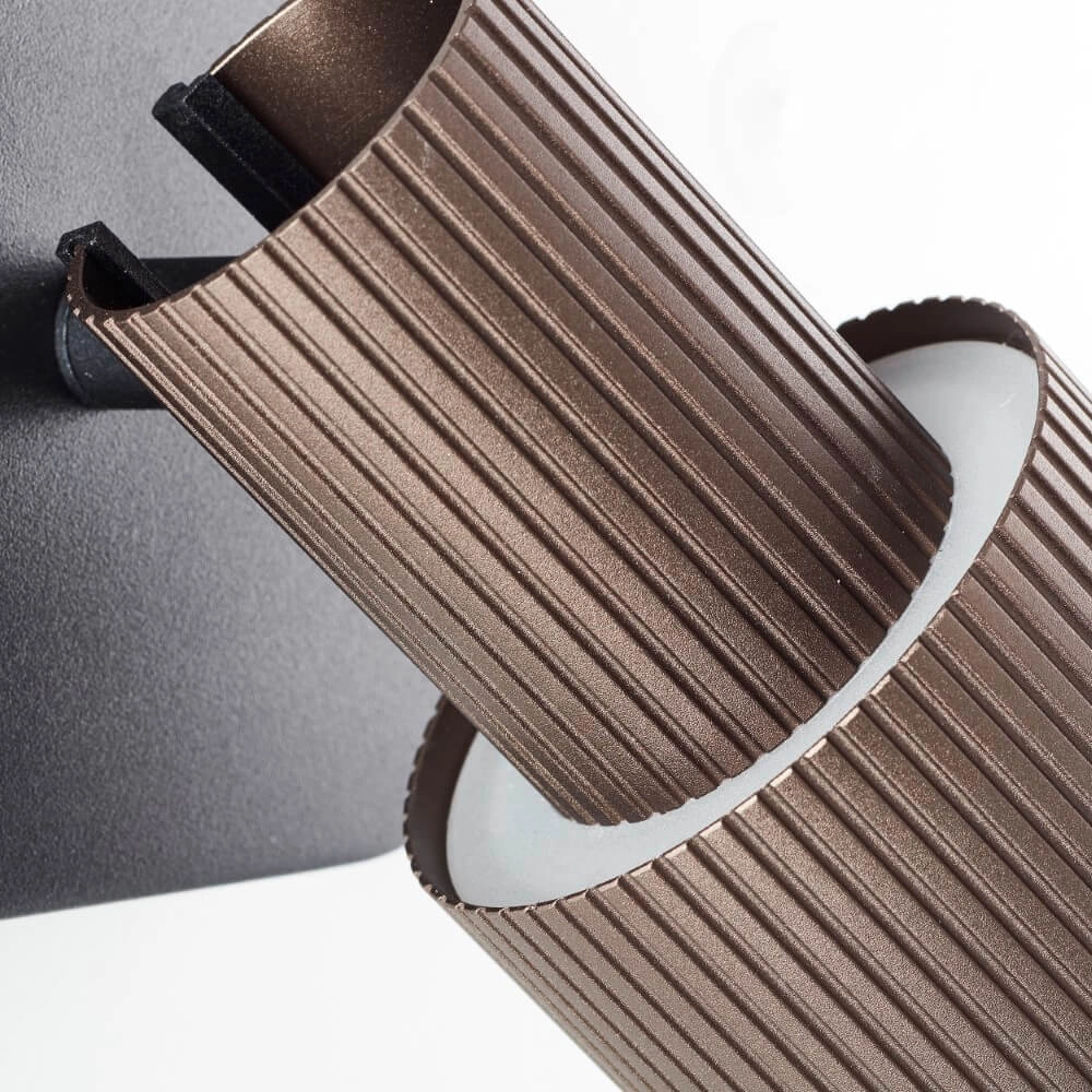 Opbouwspot Cadiz zwart met brons Brilliant 4004353441264