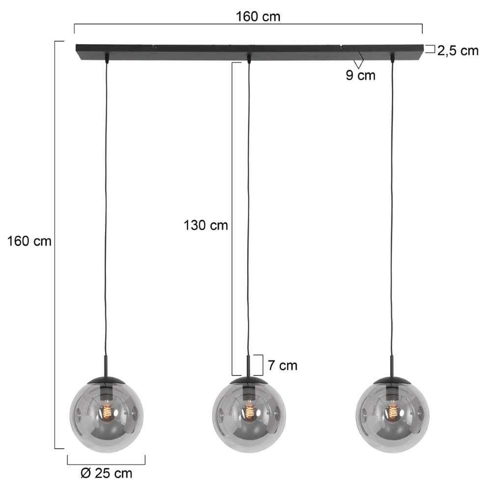 Landelijke eetafellamp Bollique 3-lichts Steinhauer 8712746147100
