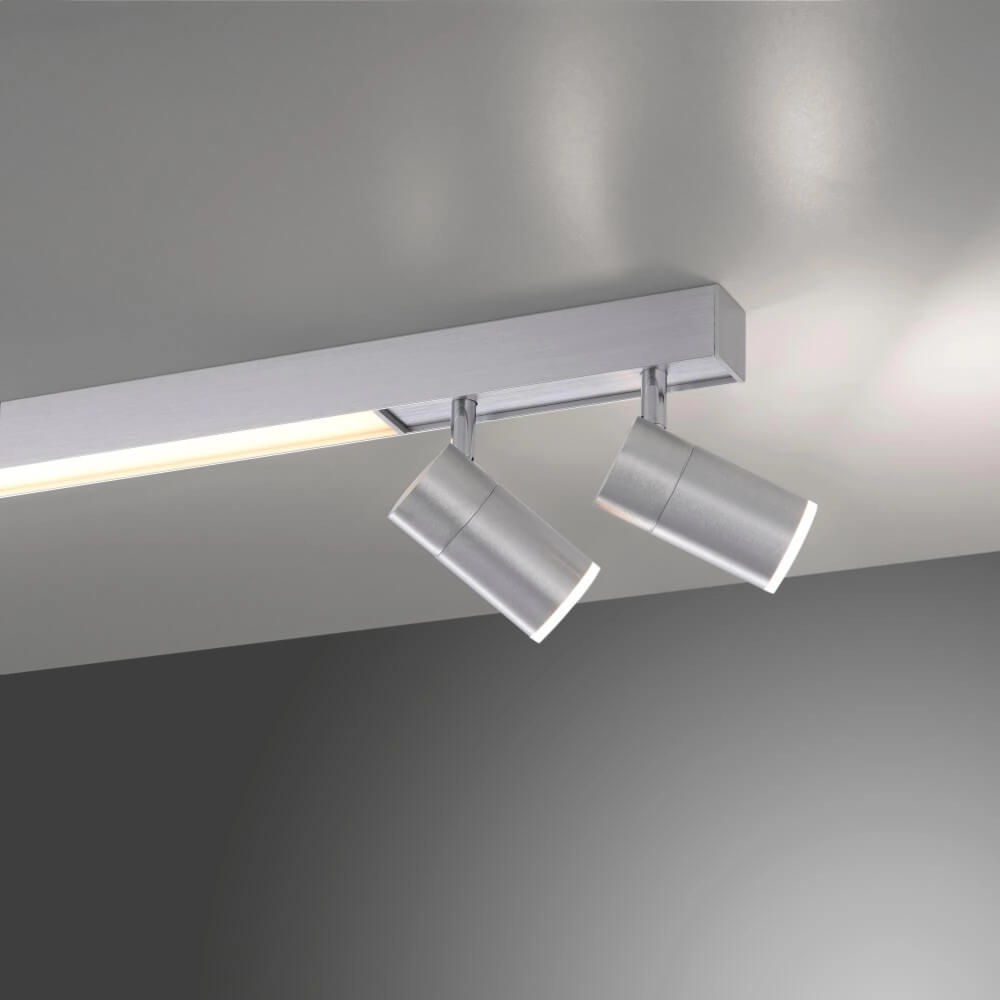 Strakke plafondlamp Pure Lines Spot aluminium Paul Neuhaus 4012248366370