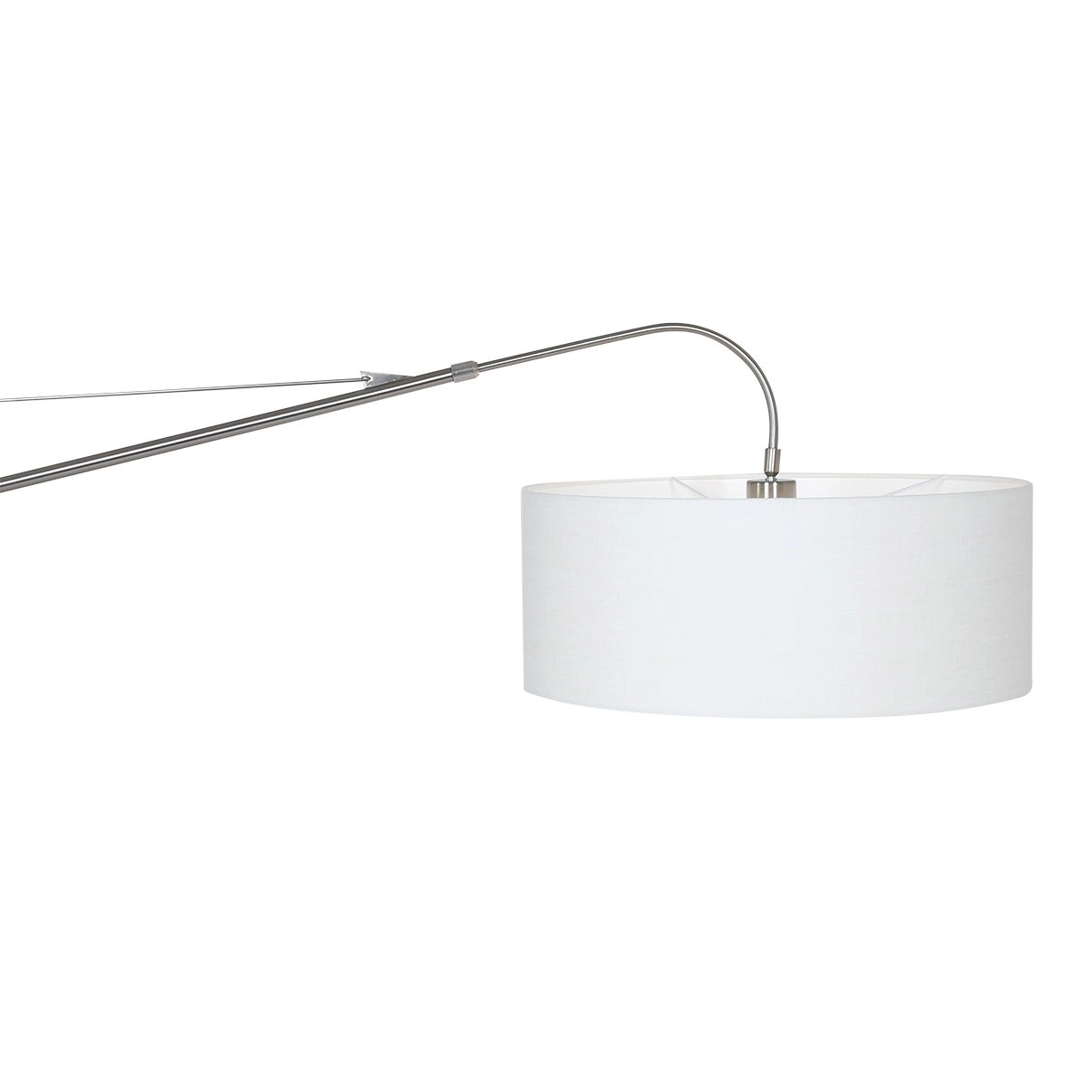RVS met witte leeslamp Gramineus