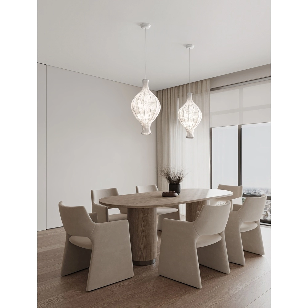 Witte hanglamp Seda Ø 35cm Lyora 5212017477866