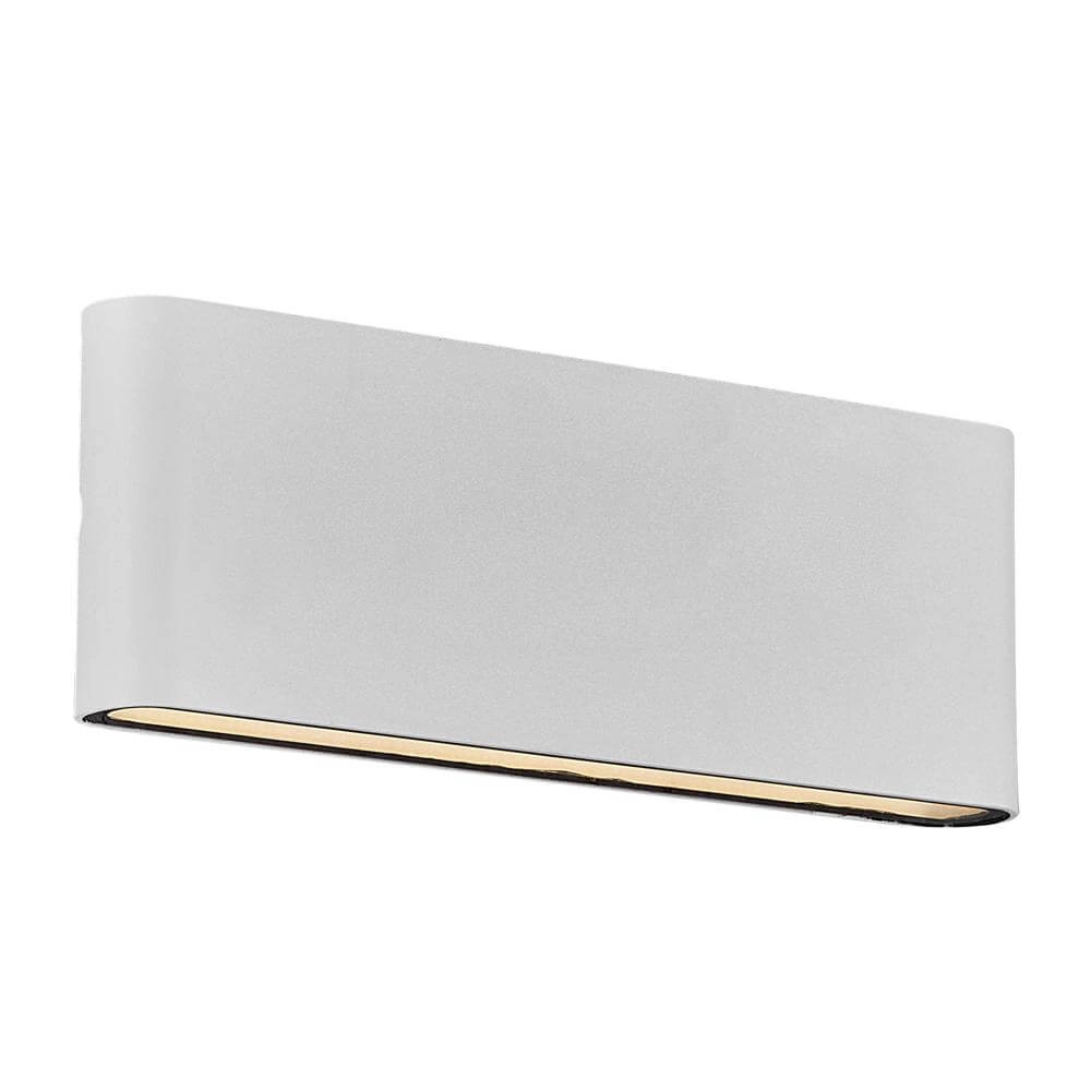Strakke design wandlamp Kinver wit 26cm