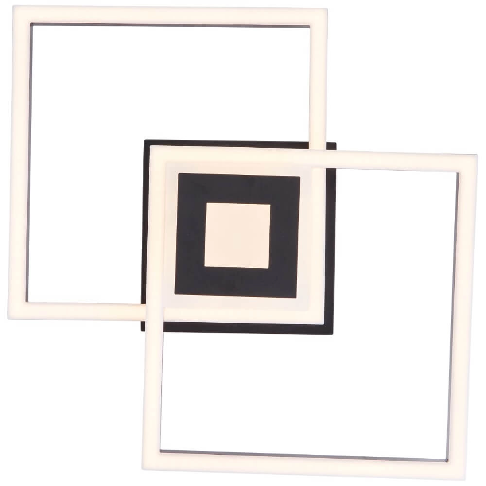 Plafondlamp Bray vierkant zwart Brilliant 4004353420016