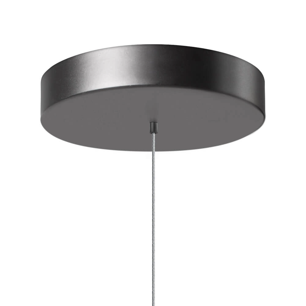 Glazen hanglamp Gary zwart met smoke glas ETH 8720195302193