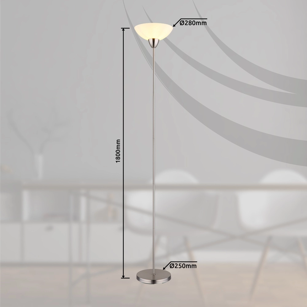 Vloerlamp Lima nikkel Globo 9007371453344