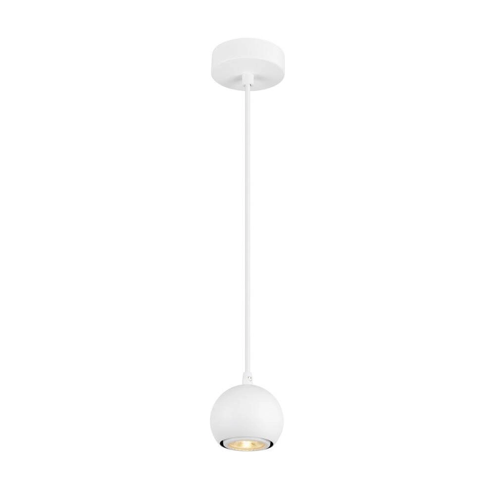 Strakke hanglamp Light Eye 90 wit Ø 9cm