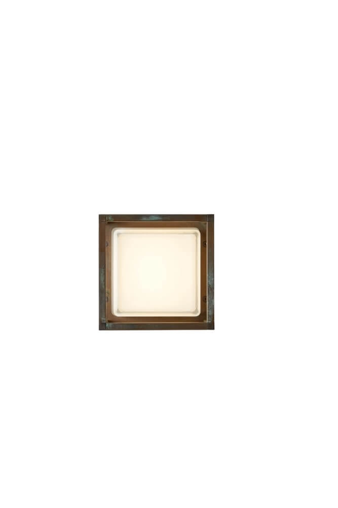 Landelijke buitenlamp Ice Cubic vierkant met beugel Lyora