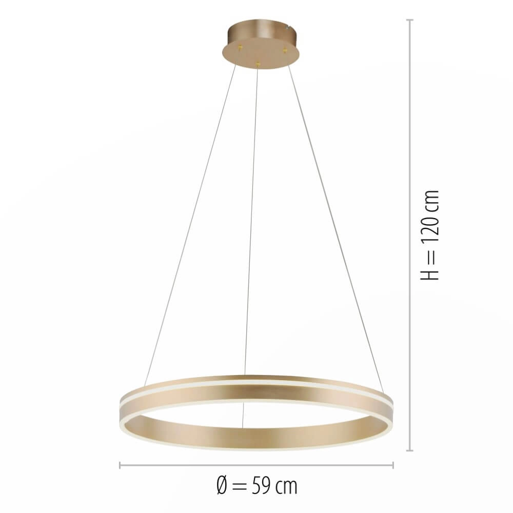 Design hanglamp Q-Vito Ø 59cm messing Paul Neuhaus 4012248357767