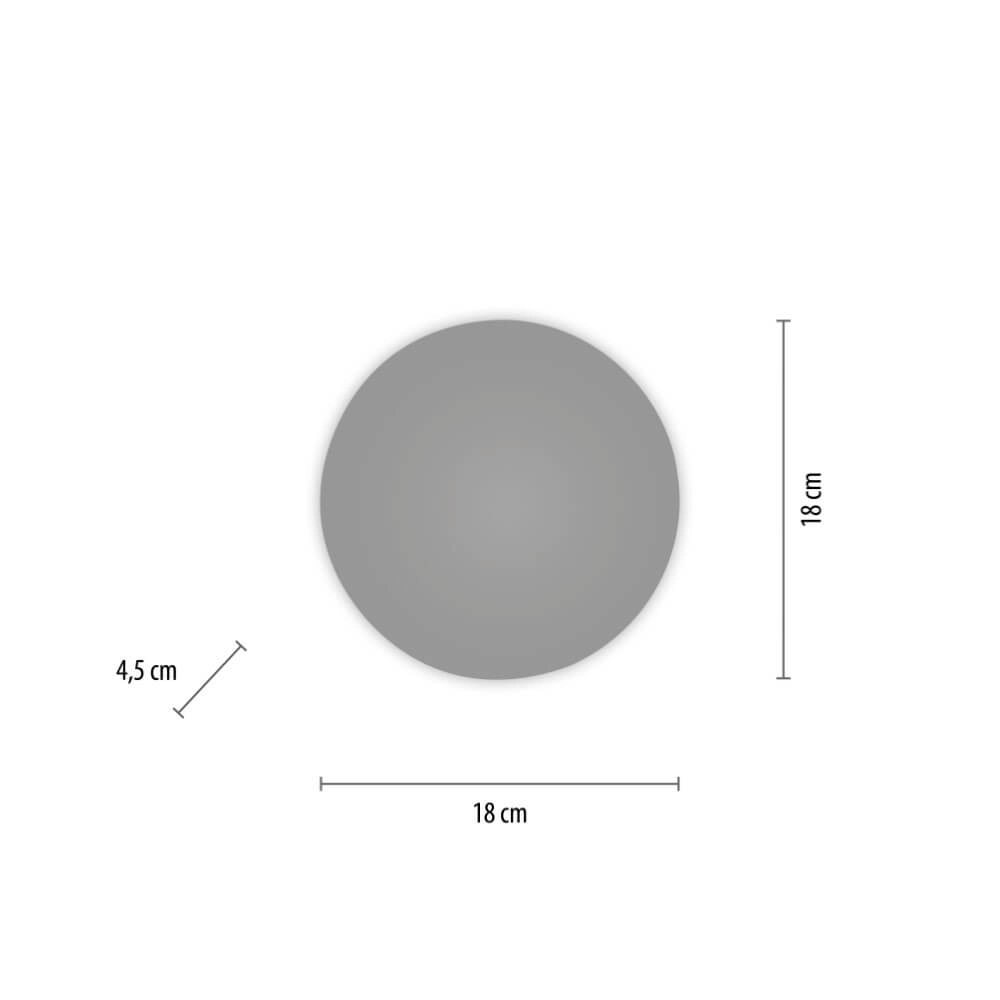 Design wandlamp Akku Puntua Ø 18cm grijs Paul Neuhaus 4012248372487