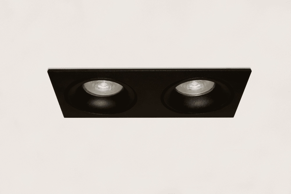2-licht inbouwspot Alice zwart