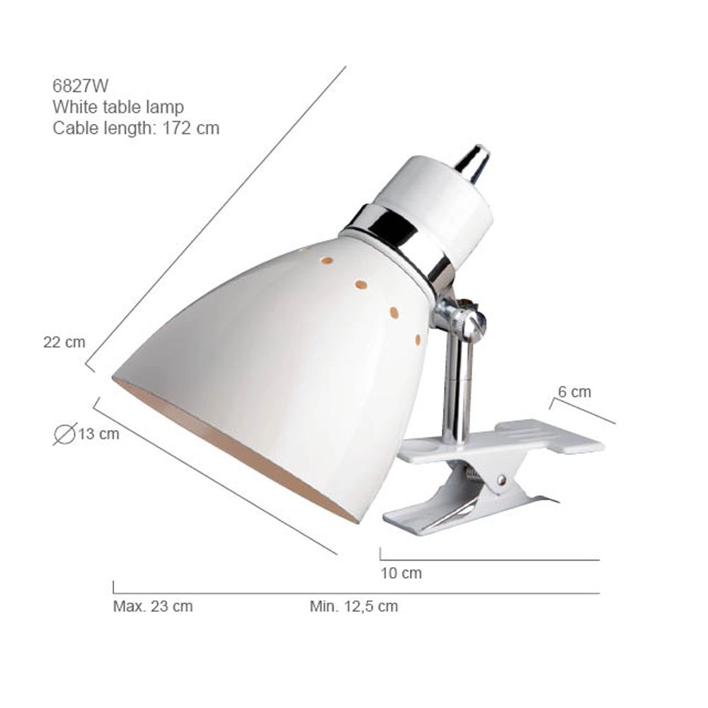 Klemspot Spring wit met chroom Steinhauer 8712746075250