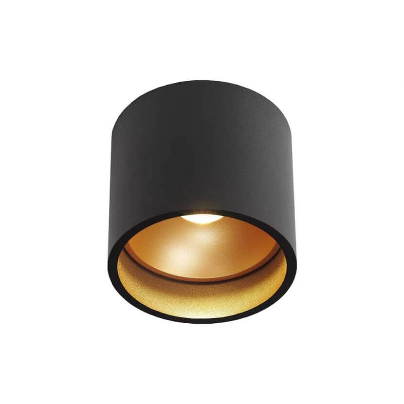Led Downlight Orleans Zwart met gouden binnenkant