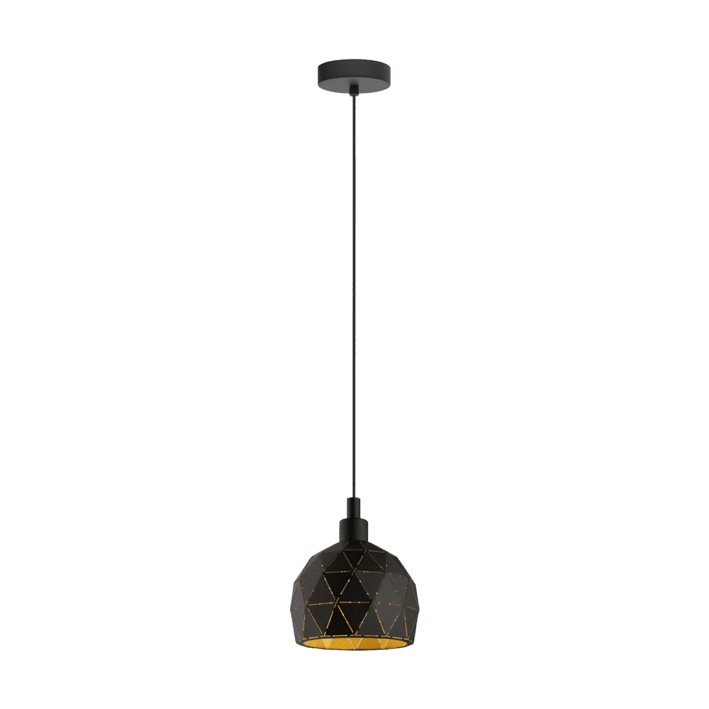 Design hanglamp Roccaforte Ø 17cm zwart met goud Eglo 9002759333454