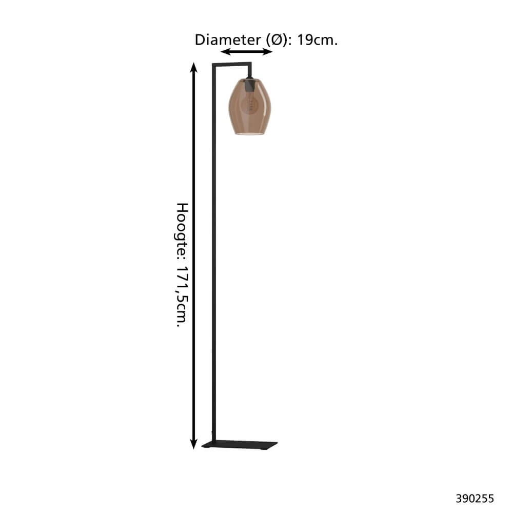 Design vloerlamp Estanys 1 zwart Stars of Light 9008606253777