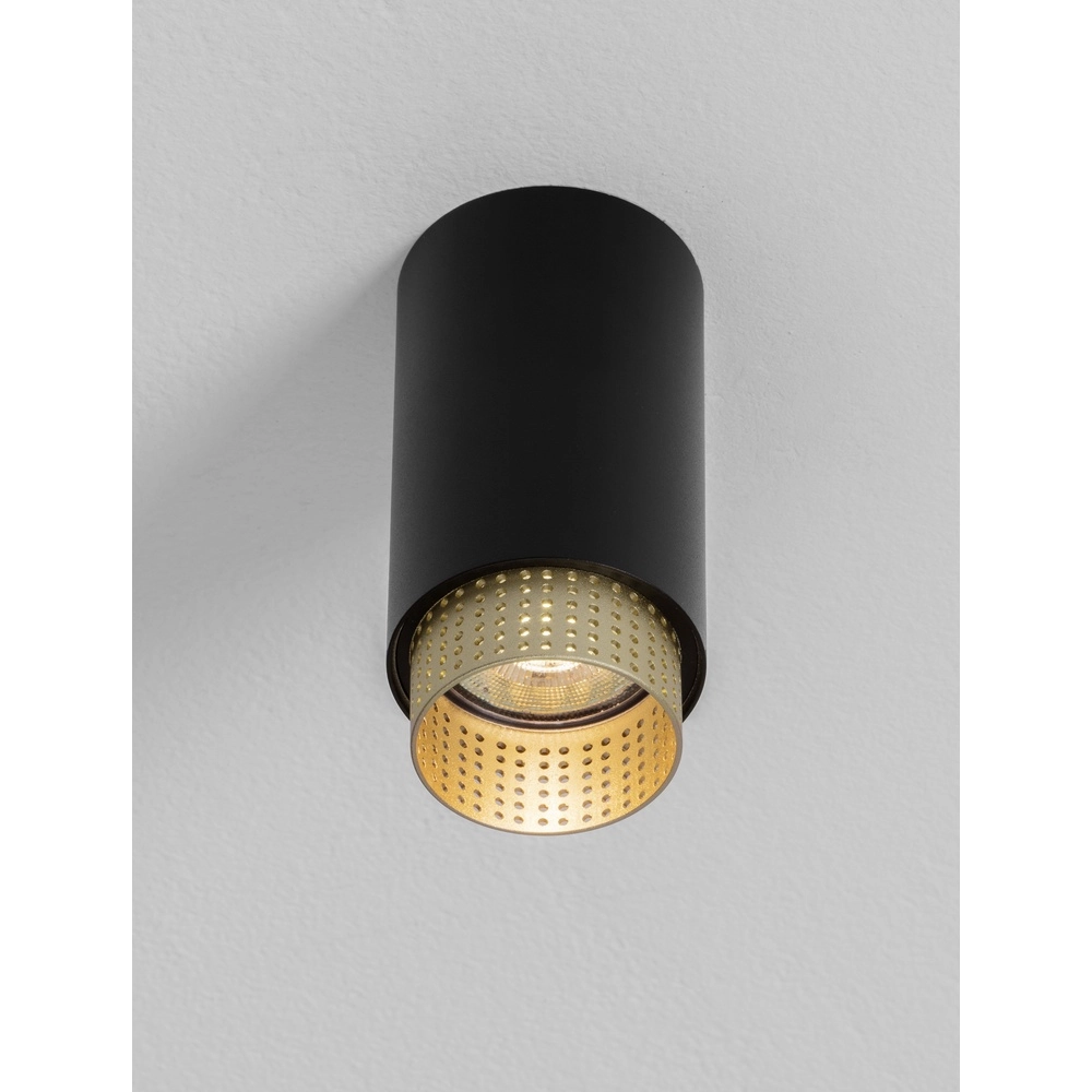 Plafondspot Nessi zwart met goud Lyora 5212017475121