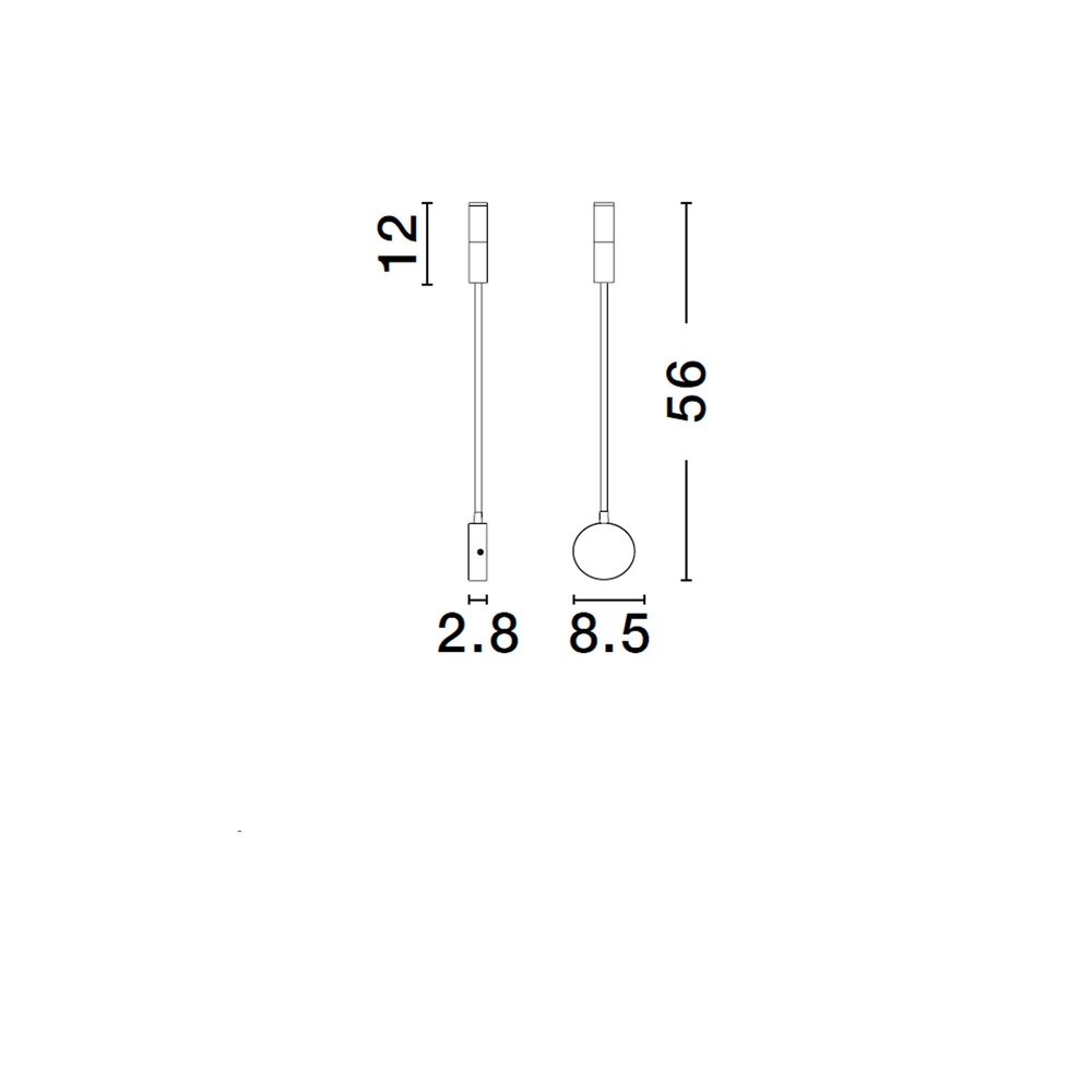 Bedlampje Sonica zwart Lyora 5212017454874