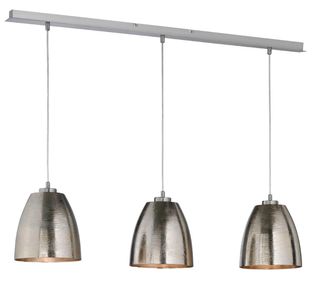 3-lichts hanglamp Cannes antiek nikkel