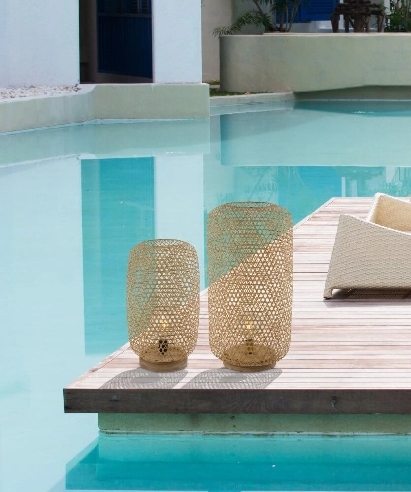 Rotan vloerlamp Mirena 55cm hoog Globo 9007371412563