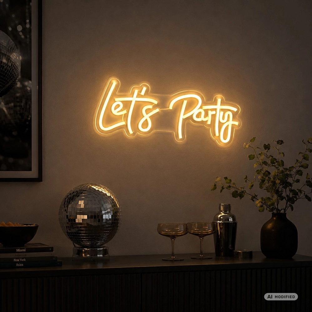 Neon wandlamp Neon-Tales "Let's party" Brilliant 4004353477874