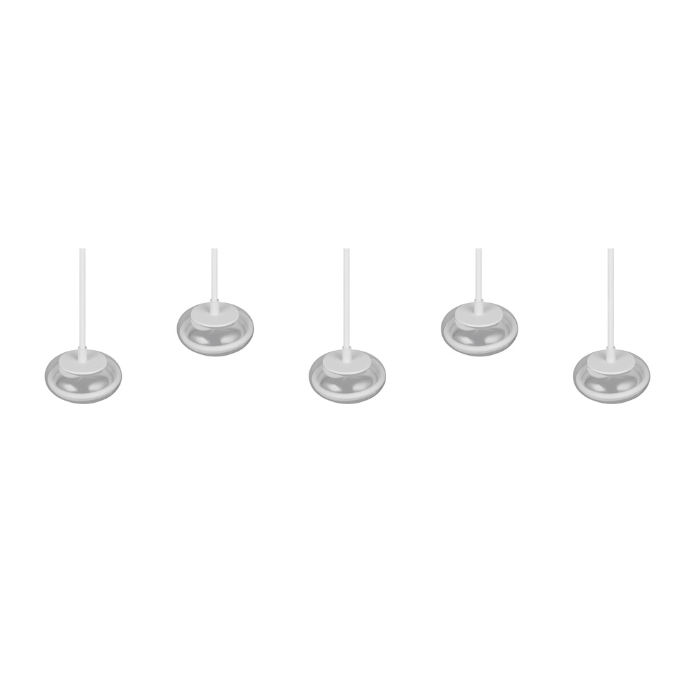 5-lichts design hanglamp Tarsia wit Trio 4017807683400