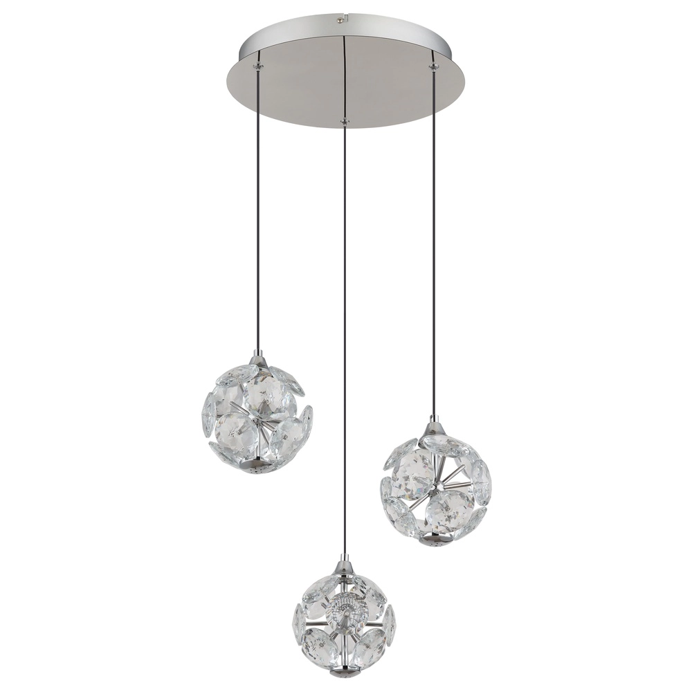 3-lichts hanglamp Virina chroom Globo 9007371478255