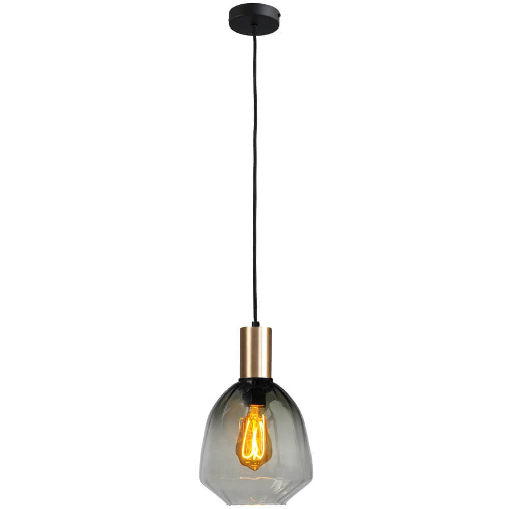 Hanglamp goud Porto met Nicolette green glas - Ø 20cm Masterlight 8718121269269
