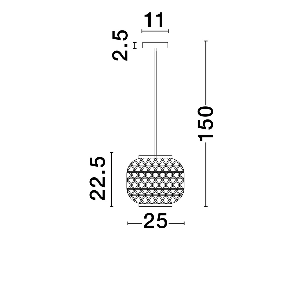 Hanglamp Asma Ø 25cm Lyora 5212017455819