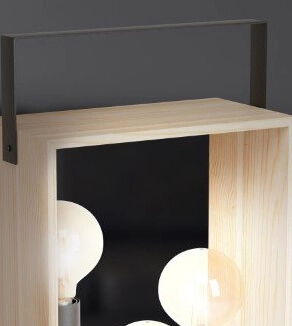 Houten tafellamp Famborough 3-lichts met zwart Eglo 9002759434168