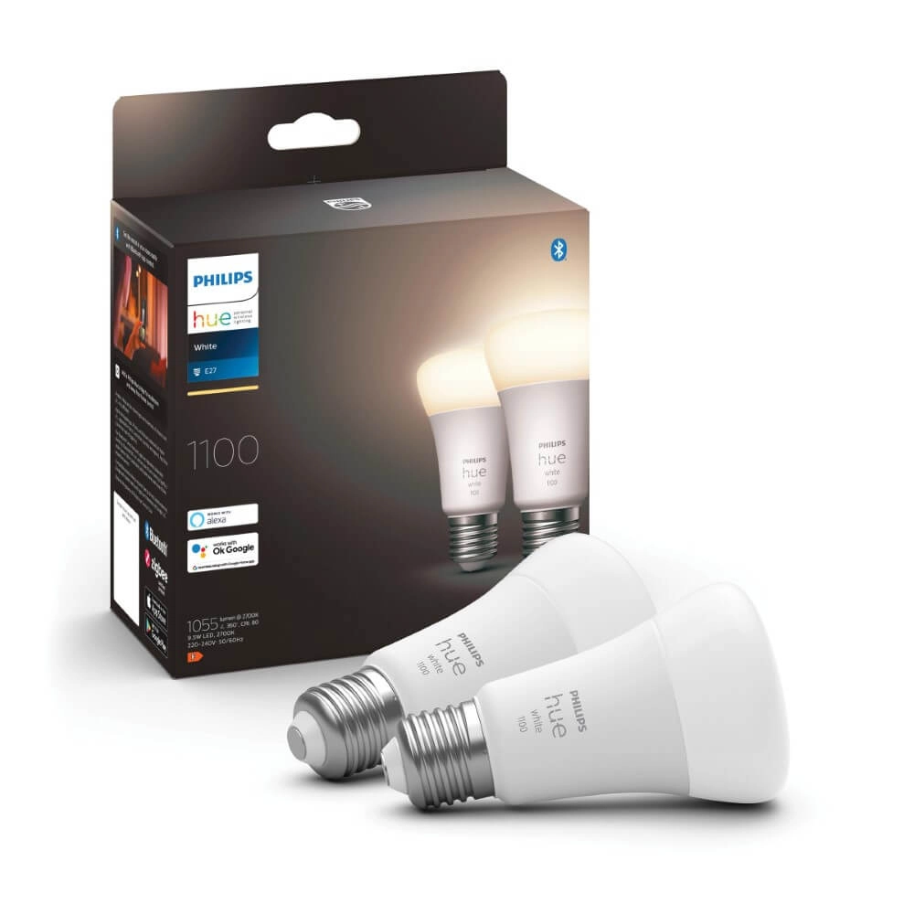 Hue - E27 - 10W - White set van 2 Philips 8719514289192