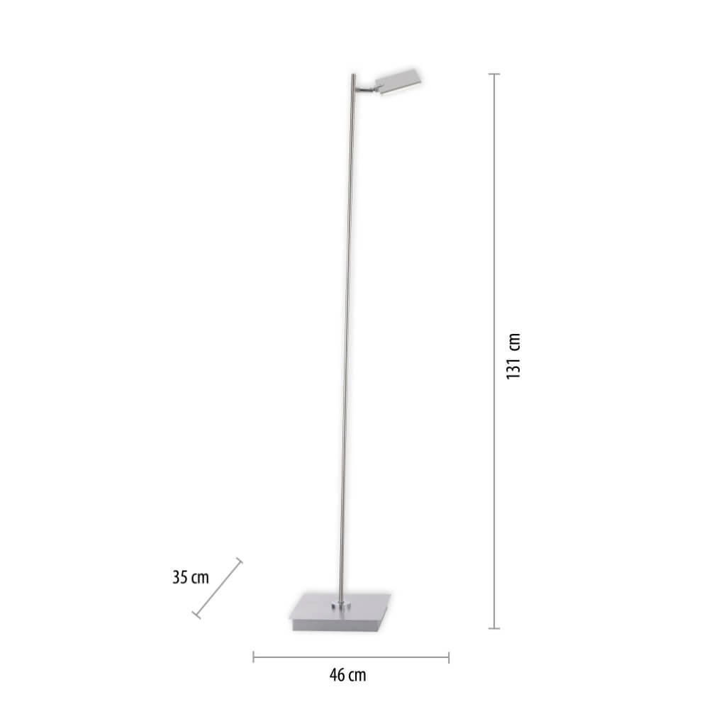 Design vloerlamp Pure Mira aluminium Paul Neuhaus 4012248365496