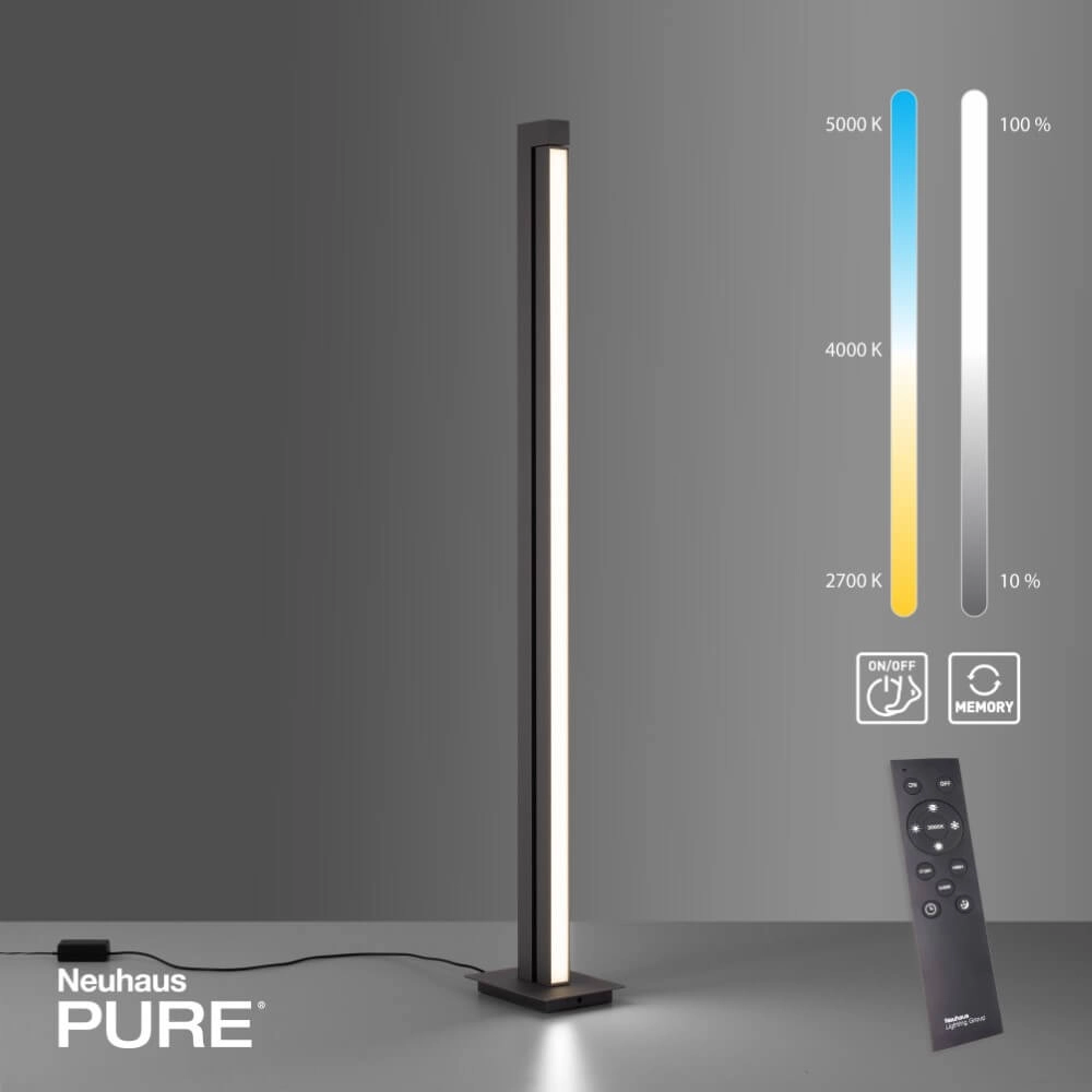 Vloerlamp Pure-Lines antraciet Paul Neuhaus 4012248366325