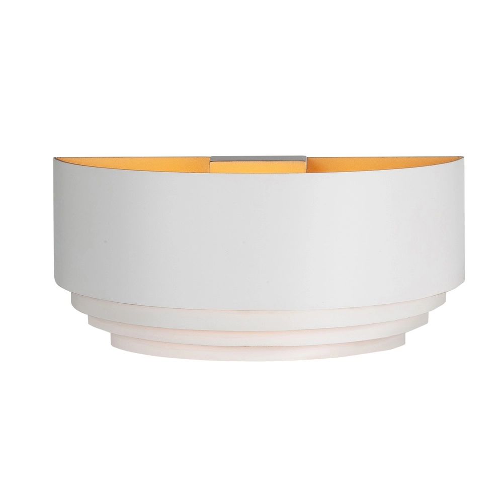 Design wandlamp Elena wit met goud