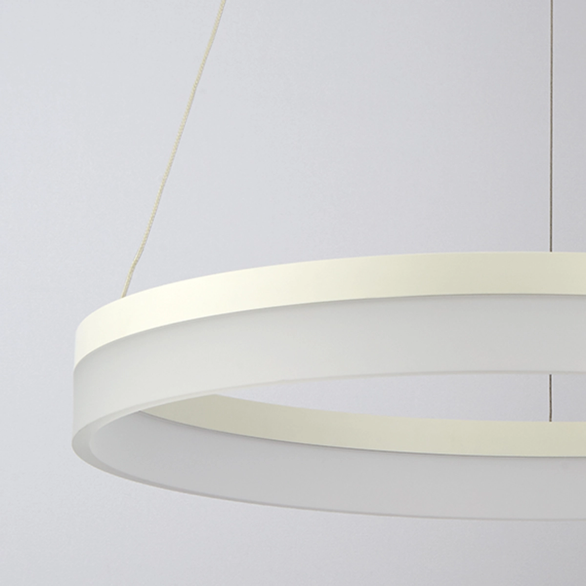 Strakke hanglamp Ara Ø 60cm wit Lyora 5053423308067