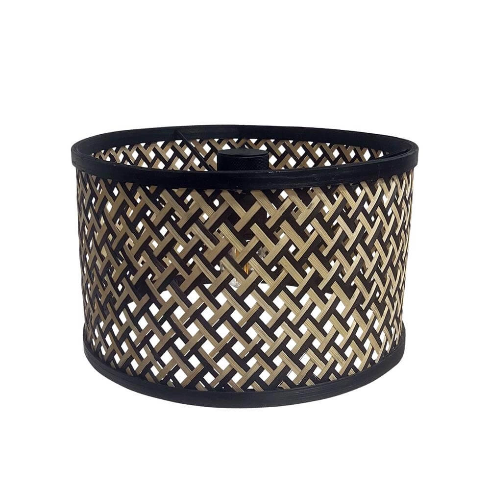 Vloerlamp Stang zwart met bamboe kap Steinhauer 8712746172041