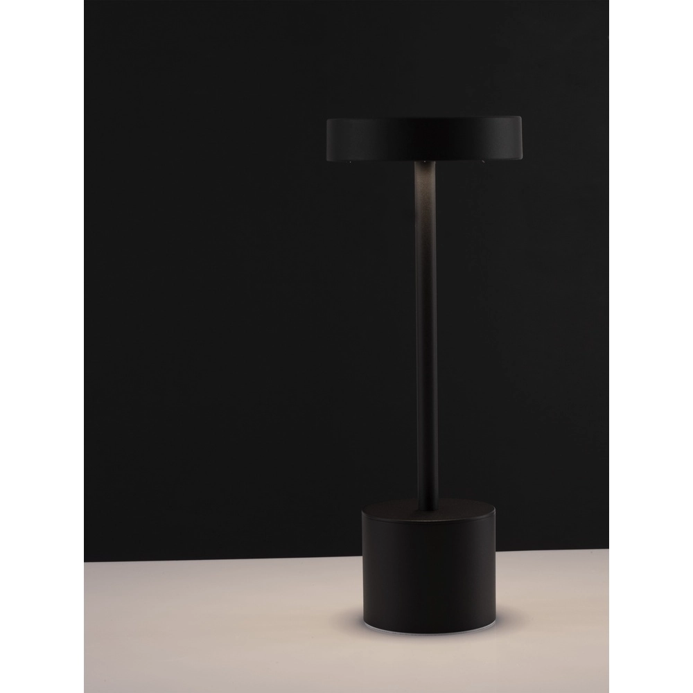 Design tafellamp Fumo oplaadbaar zwart Lyora 5212017434753
