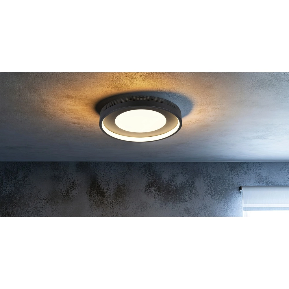 Moderne plafondlamp 
Solea zwart Trio 4017807660951