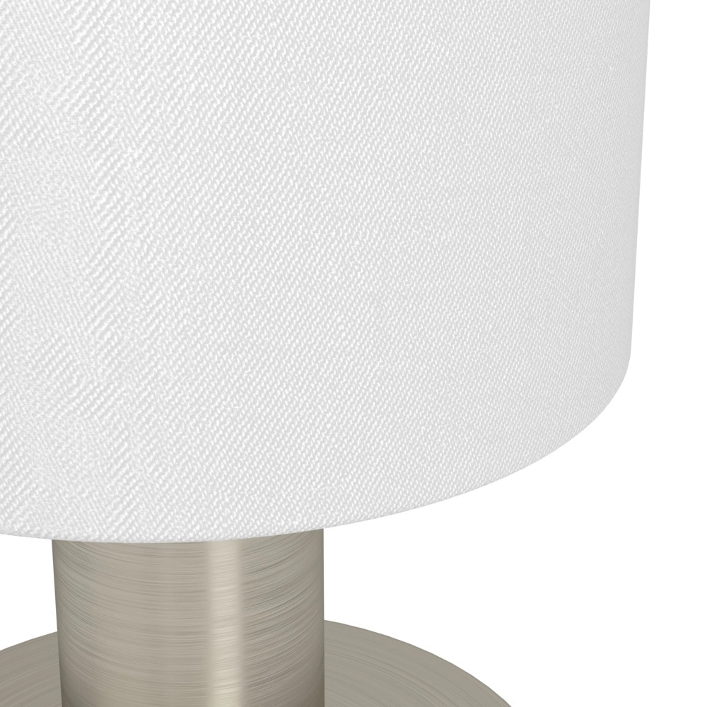 Tafellampje Montetto nikkel met witte kap Eglo 9002759318413