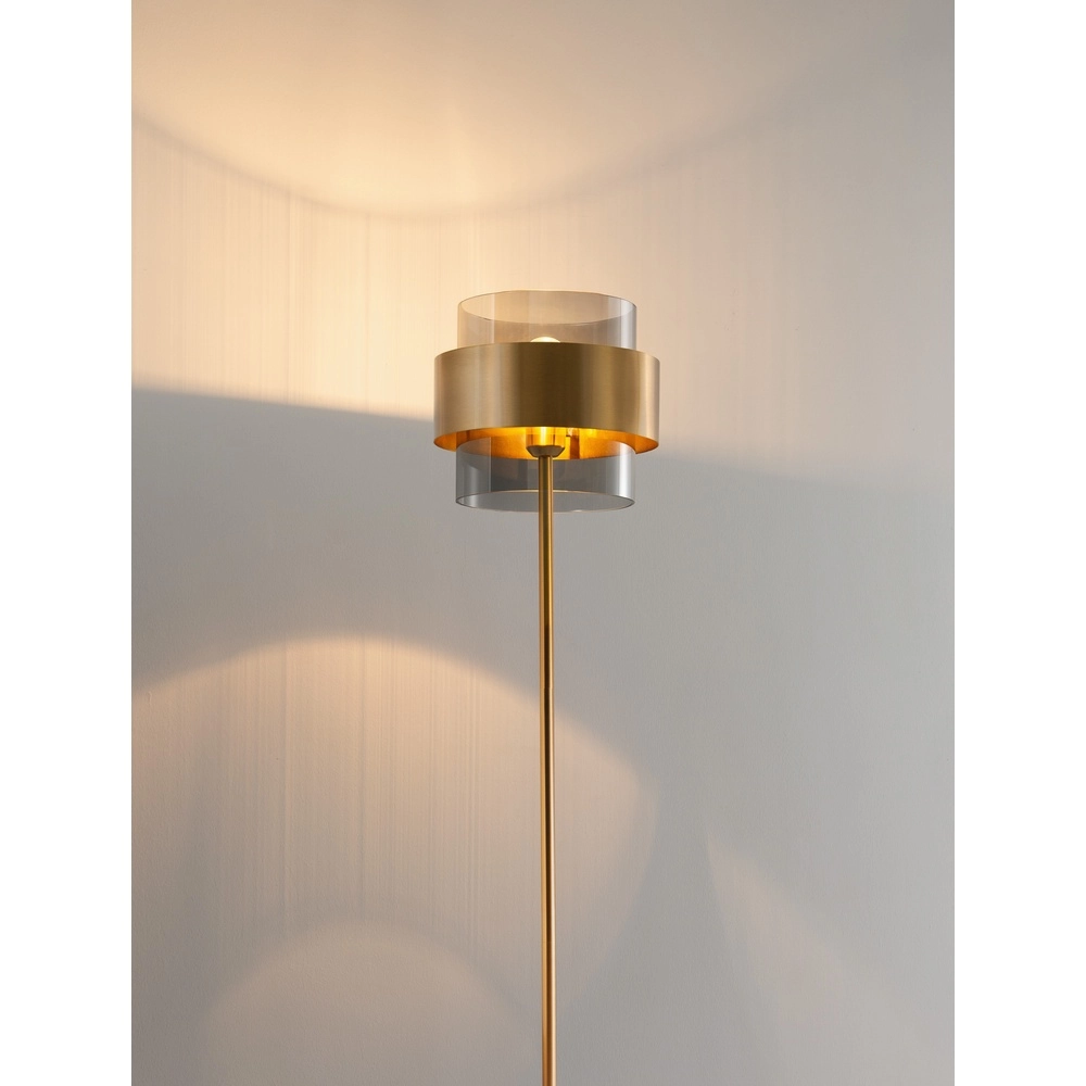 Vloerlamp Sianna zwart met goud Lyora 5212017431059