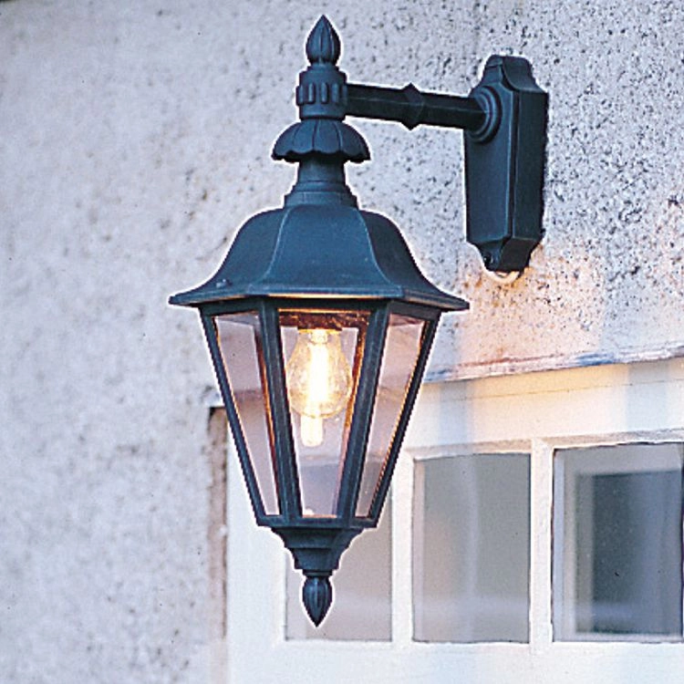 Klassieke muurlamp Pallas Down 31cm zwart KonstSmide 7318304837509