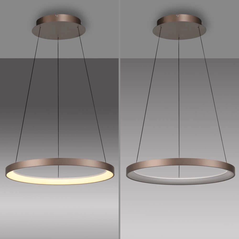 Ronde hanglamp Hoop bruin Paul Neuhaus 4012248384701