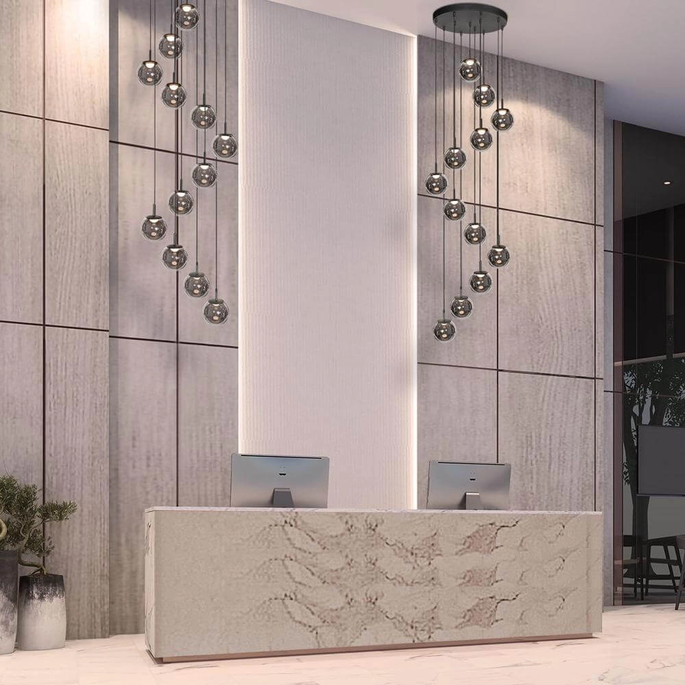 Vide hanglamp Bollique zwart 12-lichts Steinhauer 8712746177930