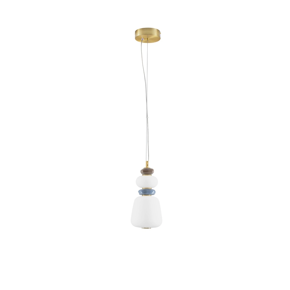 Hanglamp Palo goud met wit